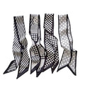 4/40 Pcs Hair Scarf for Women, 35"x2.36" Lightweight Silk Headband, Purse & Bag Scarves Gift Collection - color: Black