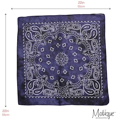 Motique Accessories Modern Tie Dye Bandana - color: Navy