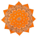 6 Pack 12 Pack Bandanas 2 Sides Printed 22inch Unisex Cowboy Kerchiefs - color: Orange-12 Pack