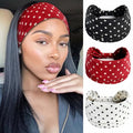 Polka Dot Headbands Wide Head Bands For Women's Hair Wraps Stylish Hairband Red White Black Non Slip Headband Stretchy Yoga Valentine's Day Hair Accessories For Women Valentine's Day Gift - color: Style 147