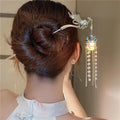 Lantern Light Hairpin Hair Stick Hair Accessories Coiled Tassel Hair Antique Hair pin for Women #04 - color: Color 034#04