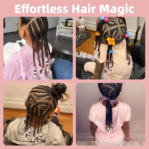 160Pcs 10mm Small Silicone Beads for Hair Braids, Soft Jellyish Pony Hair Beads with 5mm Hole + 50 Rubber Bands and 1 Beader for Braiding, DIY Bracelets Necklaces Crafts (Dark Brown) - color: Brown Mix-160Pcs