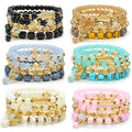 Bohemian Bracelet Sets for Women - 6 Sets Stackable Stretch Bracelets Multi-color Boho Jewelry for Women Hippie Bracelets Dainty Jewelry - color: Seed bead bracelet sets