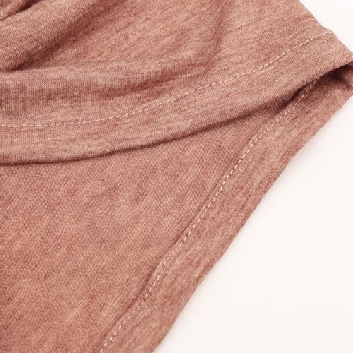 DRESHOW 5 Pack Knotted Headwraps for Women African Turban Pre-Knotted Beanie Headwraps Hair Covers - color: 5 Pack Donuts: Beige/Light Pink/Fuchsia/Brown/Light Purple