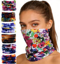KINREE 6PCS Outdoor Magic Scarf, Elastic Headbands, Headscarves, Headwear, Mask - color: Oil Painting