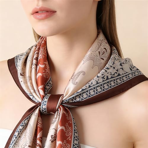Silk Scarf Mulberry Silk Fashion Scarves Long Lightweight Shawl Wrap … - color: W17