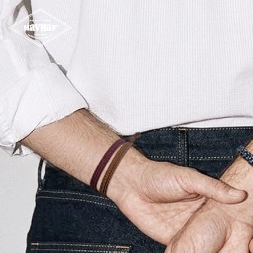 HAVHAF Knotted Mens Hair Ties For Men 8pcs (Thin, Cognac) - No damage Crease Breakage Man Bun Hair Tie Men with Long Hair For Curly Thick Elastic Hair Ties For Guys | Perfect hairtie - color: Cognac