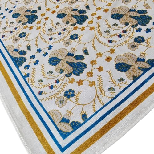 Single Pack Bandanas 60s Premium Cotton Soft Thin Handfeel Large Handkerchief for Men and Women - color: Abstract Floral