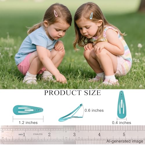 Babymatch Baby Barrettes Hair Clips: 1.2 inch (3cm) Small Mini Snap for Toddler Little Girls Kids 150pcs (30 colors)