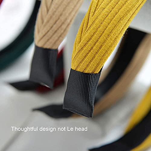 DRESHOW 8 Pack Knotted Headbands for Women Wide Turban Headband Yoga Exercise Ribbing Hair Hoop Hair Bands Accessories - color: 8 Pack Plastic Hair Hoop B