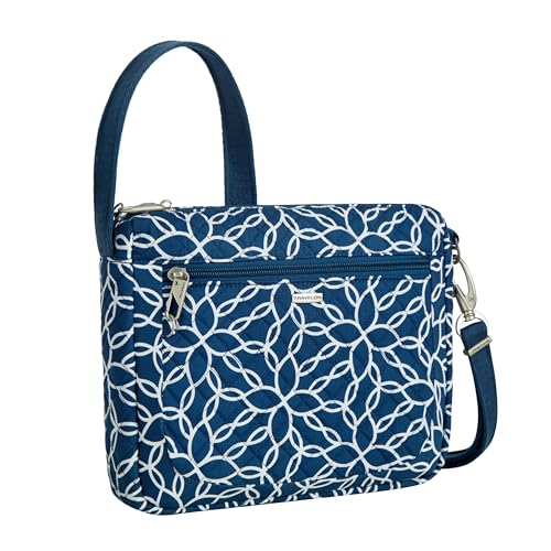 Travelon Anti-Theft Classic Small East/West Crossbody - color: Woven Flower