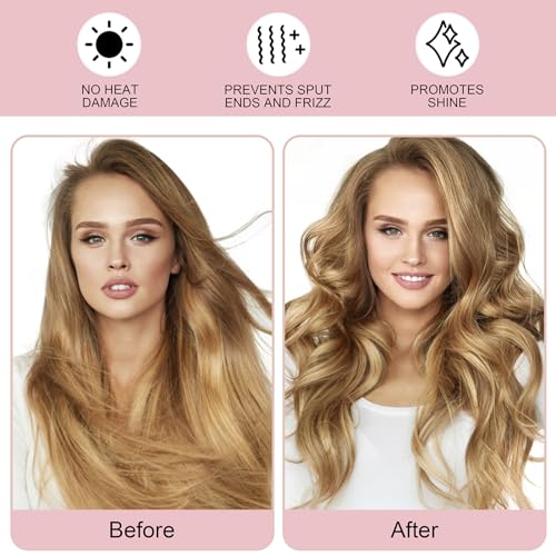 Heatless 60" Extra Long Soft Hair Curlers to Sleep In, No Heat Curling Headband Hair Rollers (Khaki) - color: Khaki