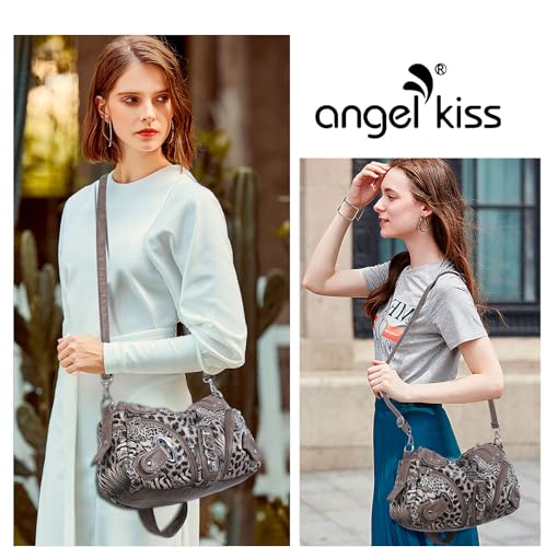 Angelkiss Hobo Purses and handbags for Women Satchel Handbag Women Purses Large Daily Shoulder Bags | Purses - color: Brown-leopard
