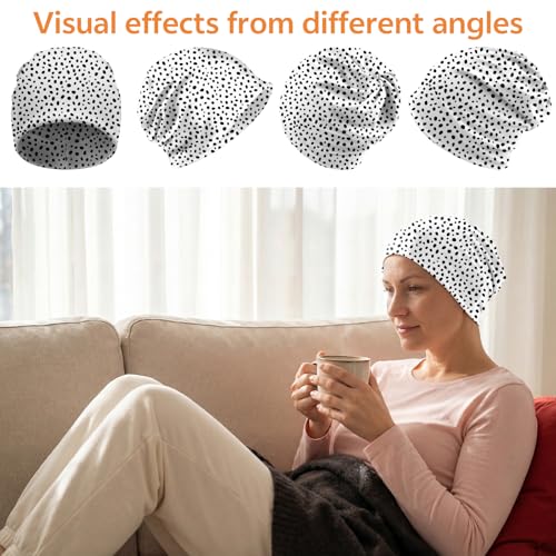 Chemo Caps Slouchy Beanie Hat Stretch Cancer Head Wraps Turban Sleep Headwear Scarf for Women Girls Men - color: I-13-spots