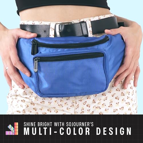 Blue Fanny Pack Belt Bag I Mens Fanny Packs for Women Fashionable - Crossbody Bag Bum bag Waist Bag Waist Pack - Hands Free for Hiking, Running, Travel, Waterproof and more - color: Blue - Solid