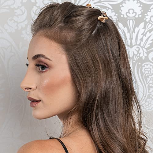 Cobahom 12Pcs 0.79 Inch Small Claw Clips Cute Hair Clips for Women, Mini Hair Clips for Hair Styling, Small Blone Tortoise Hair Clips for Thin Thick Hair, Multicolor - color: Neutral Color