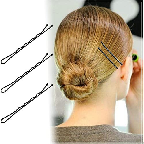 YINGFENG 220pcs Large 2.76-Inch Bobby Pins for Women, Super Grip Black Hair Clips with Box - Reusable Non-Slip Pins for Thick, Long Hair - color: Black（2.76inch）