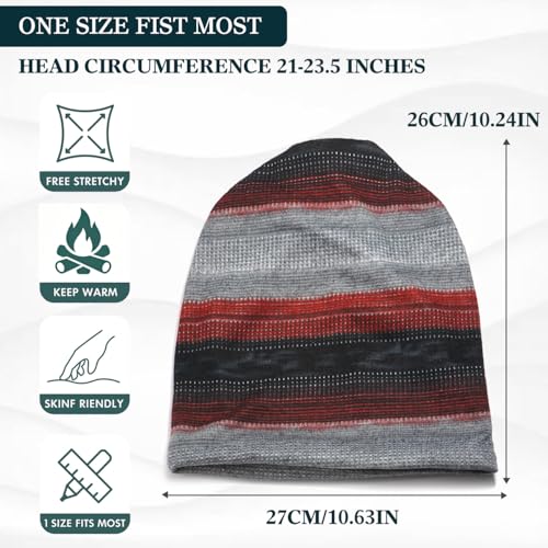 Chemo Headwear for Women Soft Cotton Slouchy Beanie Hat Scarf for Cancer Care - color: Red