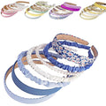 Ooosonlu Fashion Headbands Pearl Hairband Non-slip Bands Hair Accessories for Women Girls, Different Pattern - color: Blue