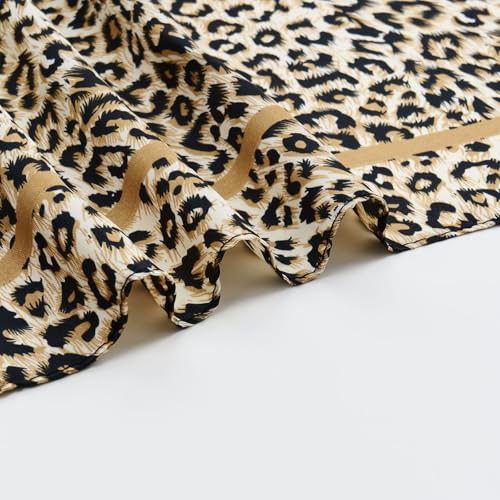 QIUTIMIY 35"x35" Like Silk Head Scarf for Women Satin Feel Large Square Scarf for Hair Wrapping and Sleeping Fashion Bandana - color: (90cm)square Scarf 14