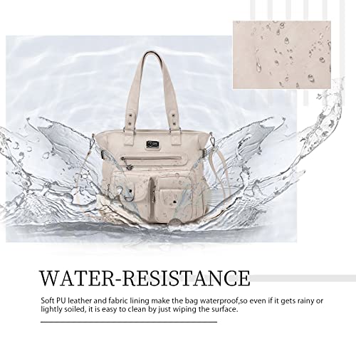 KL928 Large Purses for Women Shoulder Bag Tote Handbags Stylish Vegan Leather Hobo Bags Ladies, A-Black-4 | Large - color: 01-light Gray