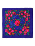 MJ SERECA Acrylic Bandana Printed Hair Scarf Square Ukrainian Head Scarf Floral Babushka Neck Scarf for Women 30"/42"/60" - color: 1 Pack-d 60"