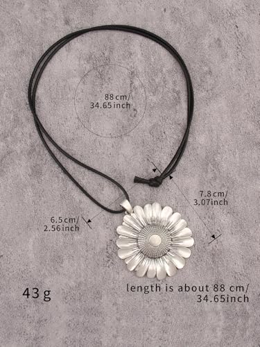 Chunky Necklace for Women Boho Pendant Necklace Statement Western Choker Necklaces for Women Vintage Bohemian Jewelry - style: Boho Pendant Necklace