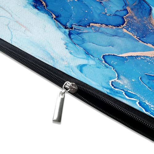 Small Makeup Bag for Purse Cute Canvas Waterproof Cosmetic Bags for Women Zipper Travel Toiletry Pouch-Blue Marble Makeup Bags - color: Blue Marble Makeup Bags