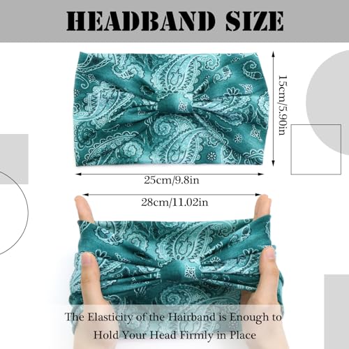 Boho Headbands for Women Wife Soft Hair Bands Twist Knotted Elastic Non-slip Hair Wrap Bandeau Yoga Running Workout Hair Sweat Accessories for Girls (Pack of 3) - color: Headbands 4