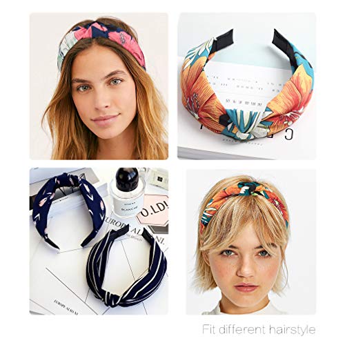 Wide Knotted Headbands for Women - 12 Pack Boho Hair Accessories, Elastic Turban Bandeau for Washing Face - color: headbands 10
