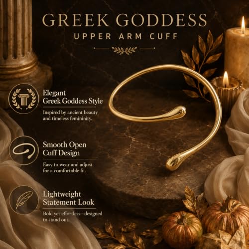 Long tiantian Gold Arm Cuff Upper for Women Bangle Bracelets Upper Arm Cuff Bracelet Trendy Armband Beach Jewelry Trendy Stuff Gifts - color: A3:gold Arm Cuff