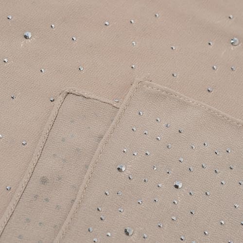 Shawls and Wraps for Evening Dresses Sheer Chiffon Women Elegant Soft Silky Sparkly Wedding Bridal Scarf - color: Champagne C