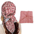 Bandanas for Women Men 21"x21" Floral Headband Scarf Versatile Hair Bandana Square Head Scarf - color: Cute in Pink