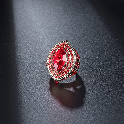 Women Ring - 32mm Turkish Style Gemstone Women Jewelry J0769 - color: Red