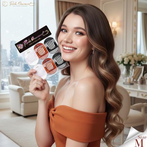 RC ROCHE 6 Pcs Flat Claw Hair Clips for Women Thick Hair French Round Duckbill Square Secure Strong Hold Grip Clamps Barrettes Curved No Slip No Crease Styling Cute, Medium Black, Brown & Transparent - color: (Medium) Black Brown Transparent