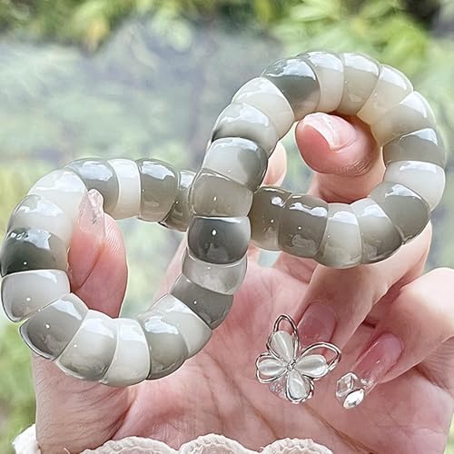 Fidget Bracelet Natural Bodhi Seeds Beaded Bracelets Zen Fidget Stretch Bracelets Alleviate Anxiety Stress Protection Healing Bodhi Jewelry Gifts for Women Men - color: A6:Fidget Bracelet