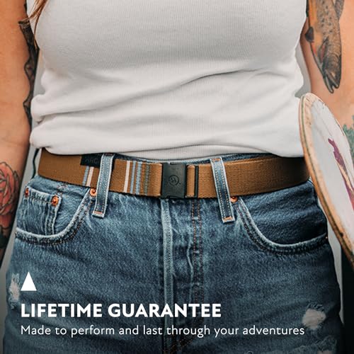Arcade The Original Slim Unisex Adventure Belt, Narrow Width Elastic Stretch Webbing, Micro Adjust Buckle - color: Ranger Slim - Heather Navy