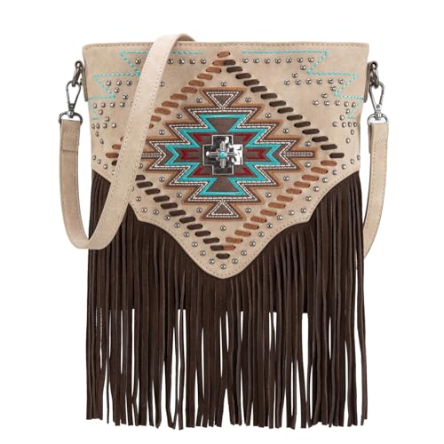Montana West Western Crossbody Bag Purse for Women - color: Tan