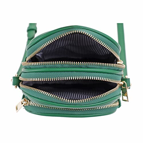 Mali+Lili, Josie Triple Zip Crossbody Bag - color: Kelly Green