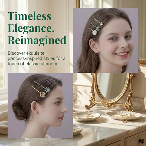 NIIIYTYB 7PCS Vintage Hair Clips for Women Elegant Decorative Bobby Pins and Hairpins Cute Hair Accessories for Ladies Styling Tools Retro Women's Pin Clips for Everyday and Special Occasions