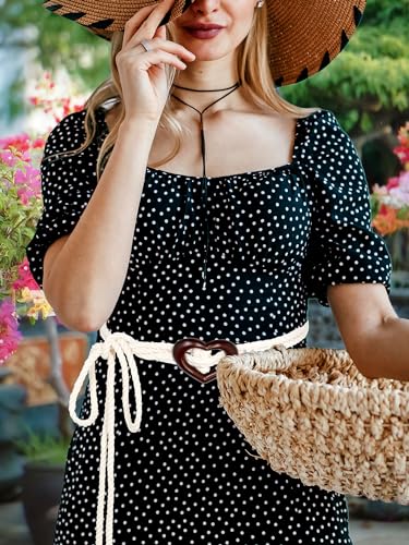 TeeYee Women Boho Rope Belts For Dresses Jeans Belt Adjustable Belt - color: H010white