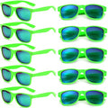 Eyegla Sunglasses Bulk Party Sunglasses Pack 80s Shades Eyewear Set for Men Women 8/10/20/30Pack - color: Green 10 Pack