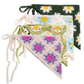 4 Pack Crochet Bandanas Boho Bandana Headband Cute Flowers Knitted Head Scarf (Daisy) - color: Daisy