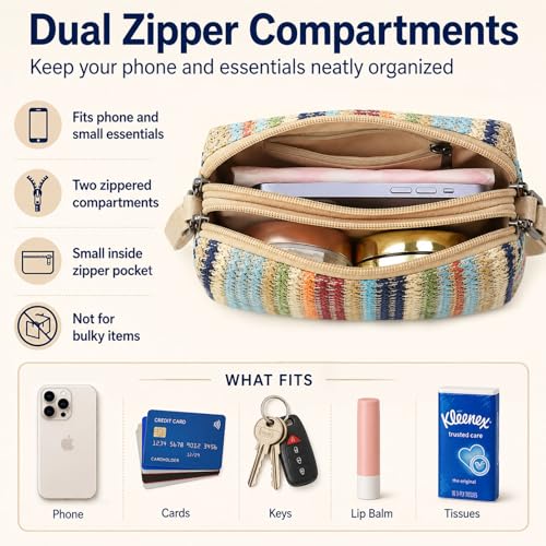 Small Crossbody Bag for Women - color: Bluestripe