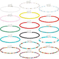 Hicarer 16 Pcs Beaded Choker Necklace Boho Women Summer Beach Colorful Jewelry Bead Seed Beads Choker for Women - style: Bead,Beaded,Beads,Bohemian,Classic