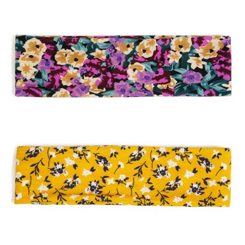 TERSE Headbands for Women Trendy Floral Print - Non Slip Summer Head Bands Soft Fabric Hair Bands for Workout Yoga Running Sport - color: Headbands Color-Floral Print B