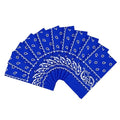 Vamqor 100% Cotton 10 Pack Fine Bandanas - color: Royal Blue