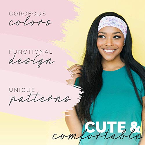 Maven Thread Wide Workout Headbands for Women – Non-Slip Sweatbands for Gym, Running & Yoga - color: Asana