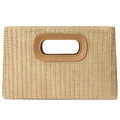 RNIEGA Straw Clutch Handbags Summer Clutch Woven Boho Beach Bags Straw Purses for Women - color: Khaki