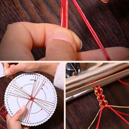 Tibetan Lucky Bracelet for Women Lucky Charm Bracelet Braided Good wishes Buddhist Style Adjustable Wrist Bracelet Red Rope Bracelets - color: Red